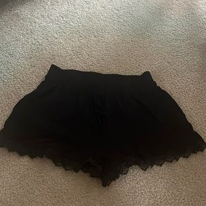 Kids Lacy Black Shorts